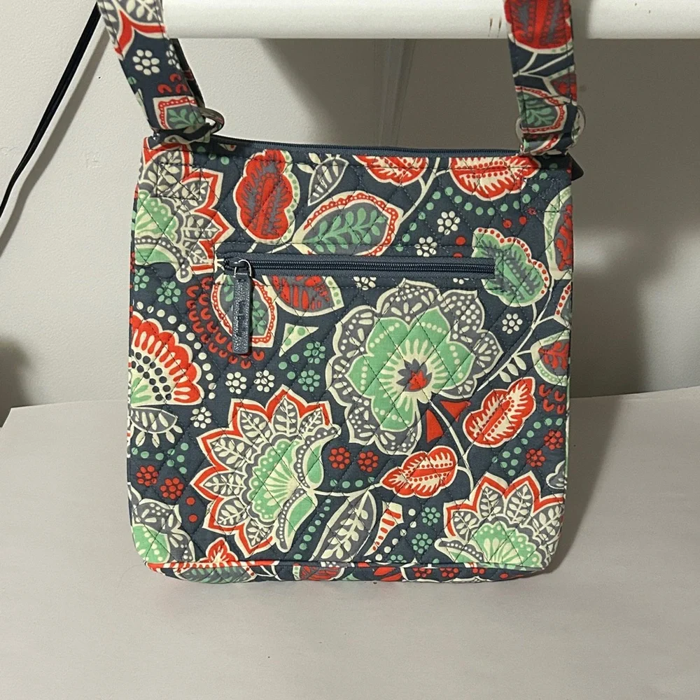 Vera Bradley Navy and Red‎ Floral Hipster Shoulder Bag